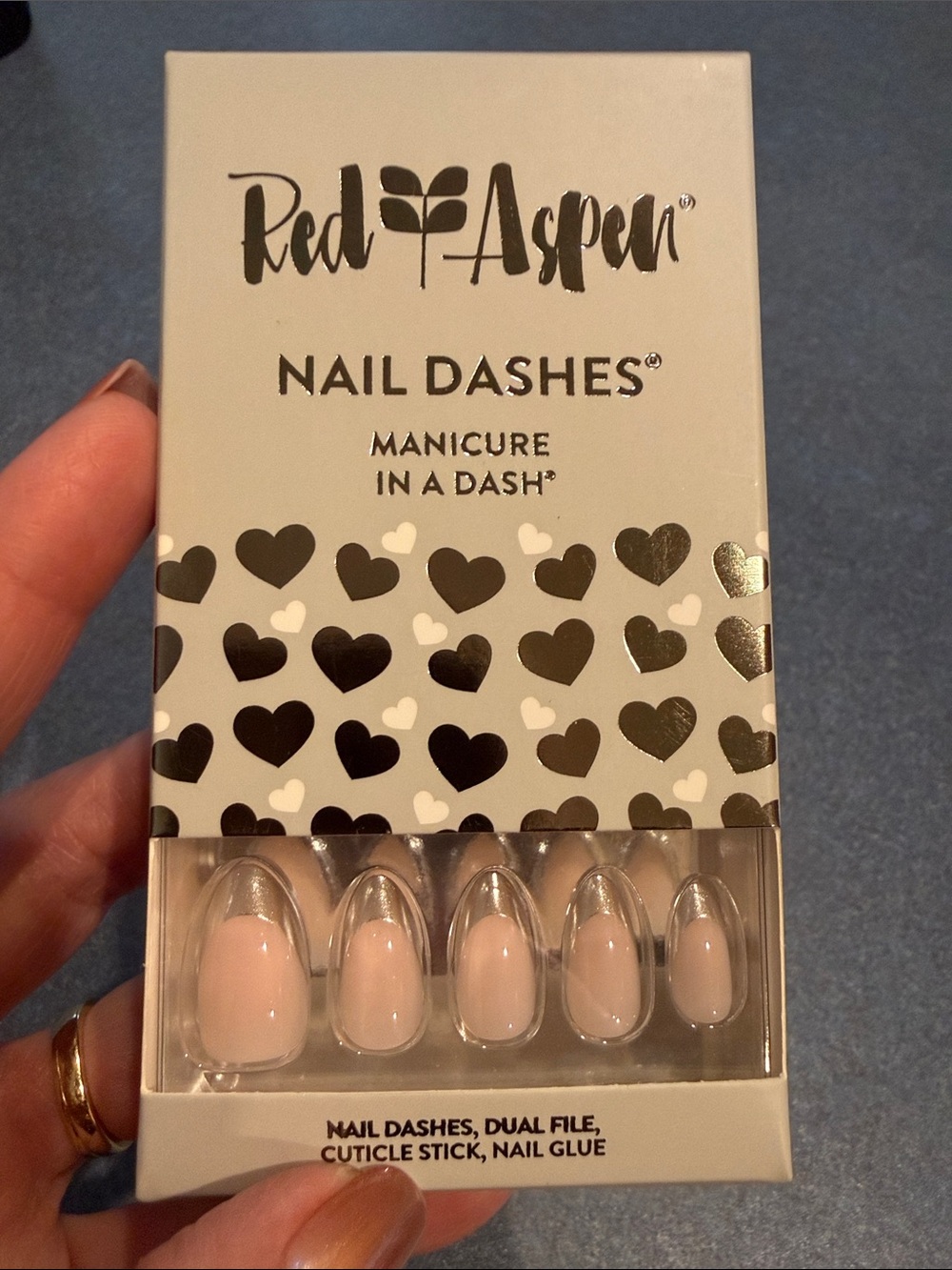 Red Aspen Nail Dashes Press-On Nails - Steel my heart Shelby